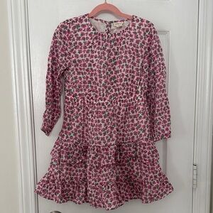Crewcuts Pink and Green Floral Kids Dress